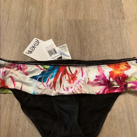 Athena - Floral Sash Waist Hipster Bikini Bottom - Ladies Size 6 - Picture 3 of 5